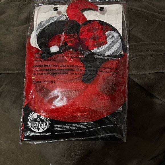 Spirit Horror Harlequin Kids Costume - Red, Black, and White - Picture 2 of 3